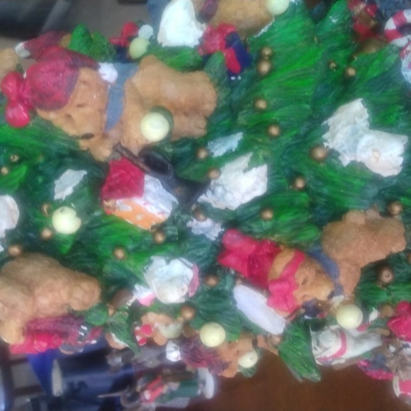 Vintage Christmas Tree full of Bears and Toys Home Décor 13" - Picture 9 of 11